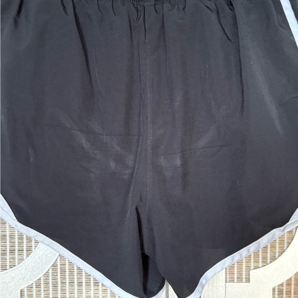 Nike Black Athletic Shorts with White Trim - Picture 6 of 7